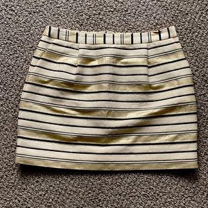 JCrew gold mini-skirt